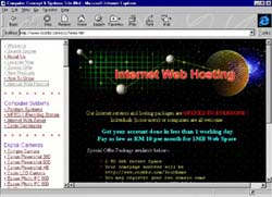 Web Hosting Page